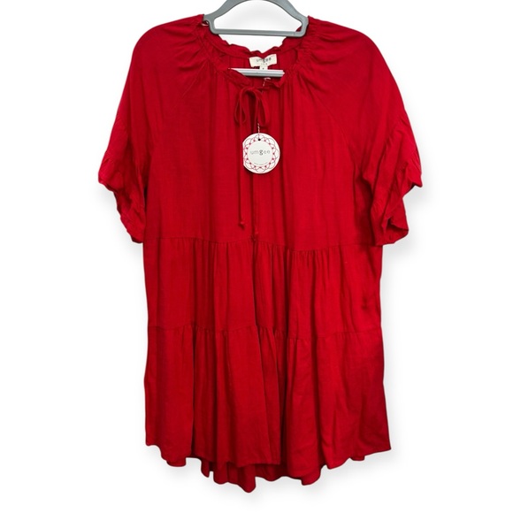 Umgee Dresses & Skirts - Umgee Women’s Scarlet‎ Tiered Dress with Tie Size M *2212